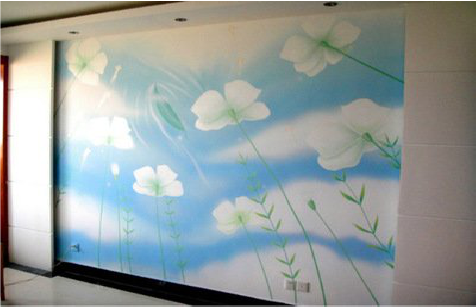 宁化画墙绘怎么画好白云的蓬松感？