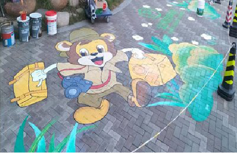 宁化夏季画地面彩绘会遇到的问题