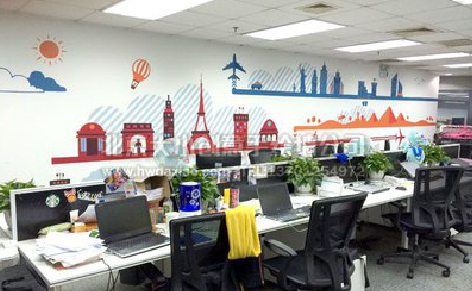 宁化教你设计办公室墙绘的方法。