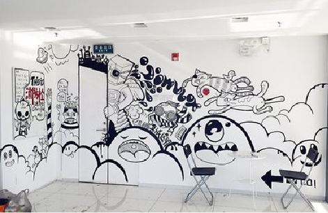 宁化手绘墙并非传统涂鸦。